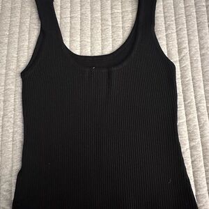 House of Harlow 1960 Black Ribbed Tank Top